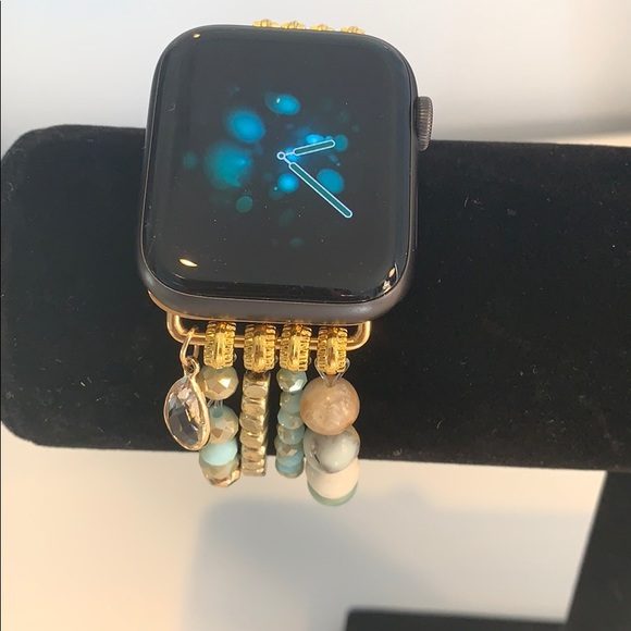 Amazonite Apple Watch Beaded Stretch Bracelet - Picture 6 of 8